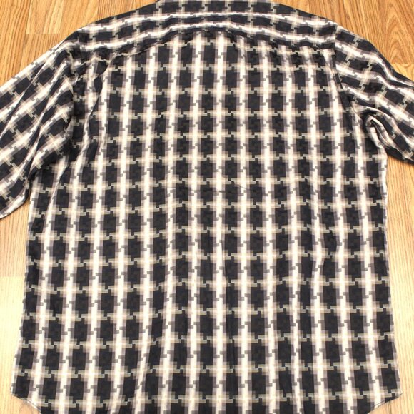 BUGATCHI CLASSIC FIT Mens 100% COTTON POINT COLLAR SHIRT BROWN Sz LARGE, L - Picture 5 of 5